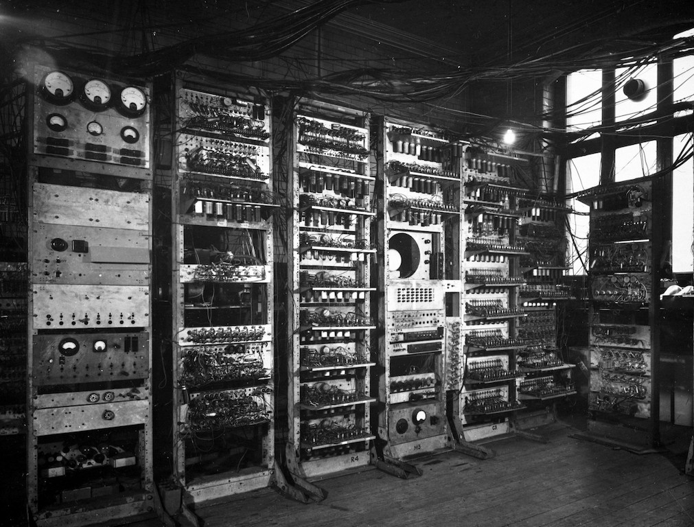 The Manchester Mark 1 computer built by extending the Baby. Photograph courtesy of University of Manchester