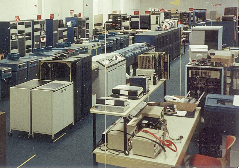 A room showing many computers