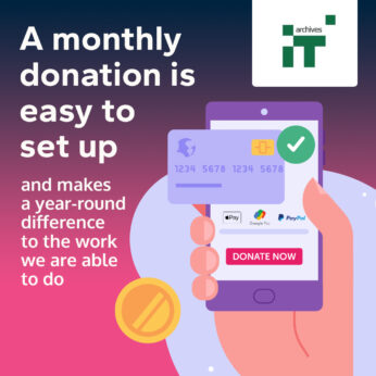 A monthly donation is easy to set up 